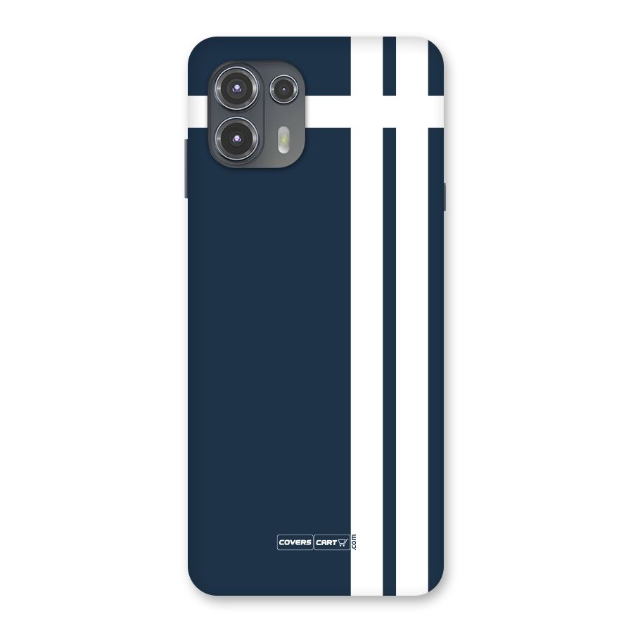 Blue and White Back Case for Motorola Edge 20 Fusion