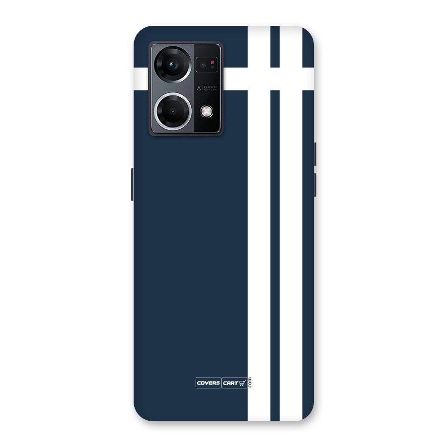 Blue and White Glass Back Case for Oppo F21 Pro 5G