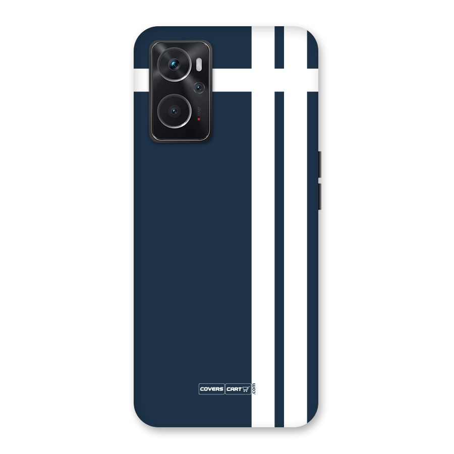 Blue and White Back Case for Oppo K10 4G