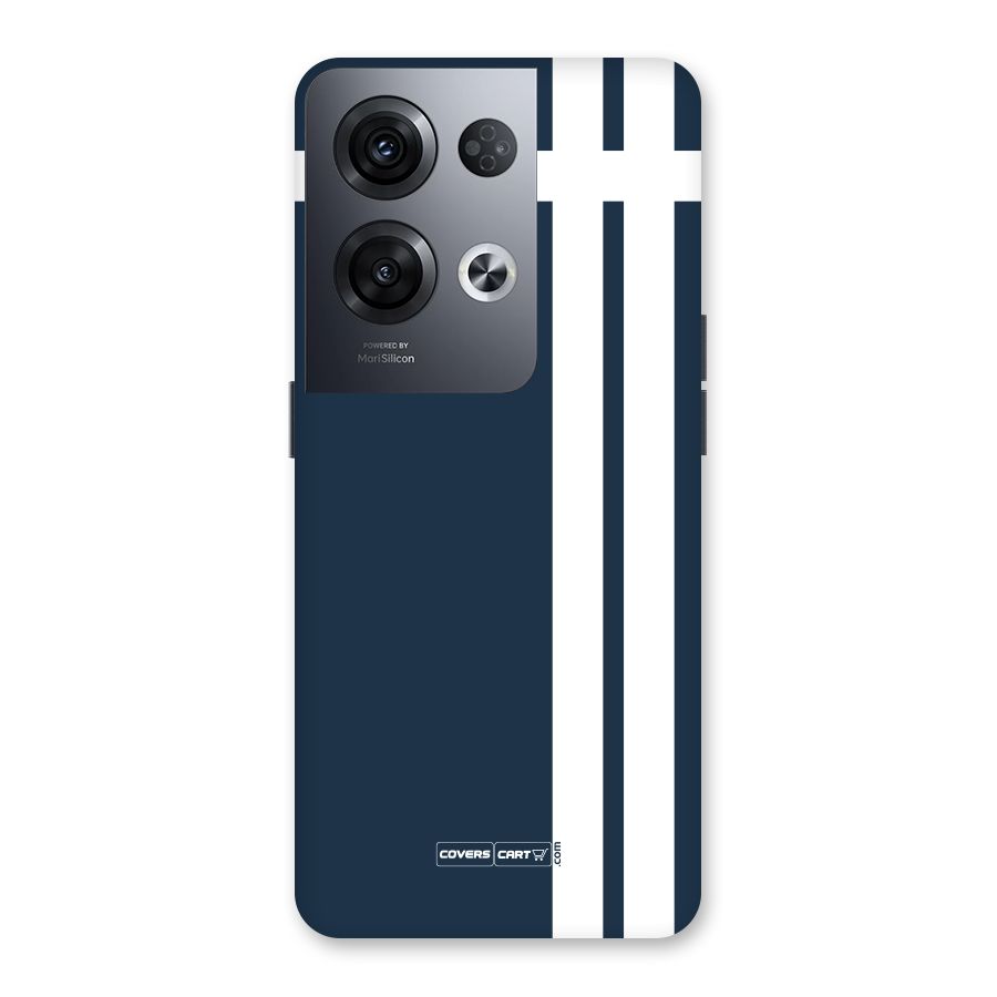 Blue and White Back Case for Oppo Reno8 Pro 5G