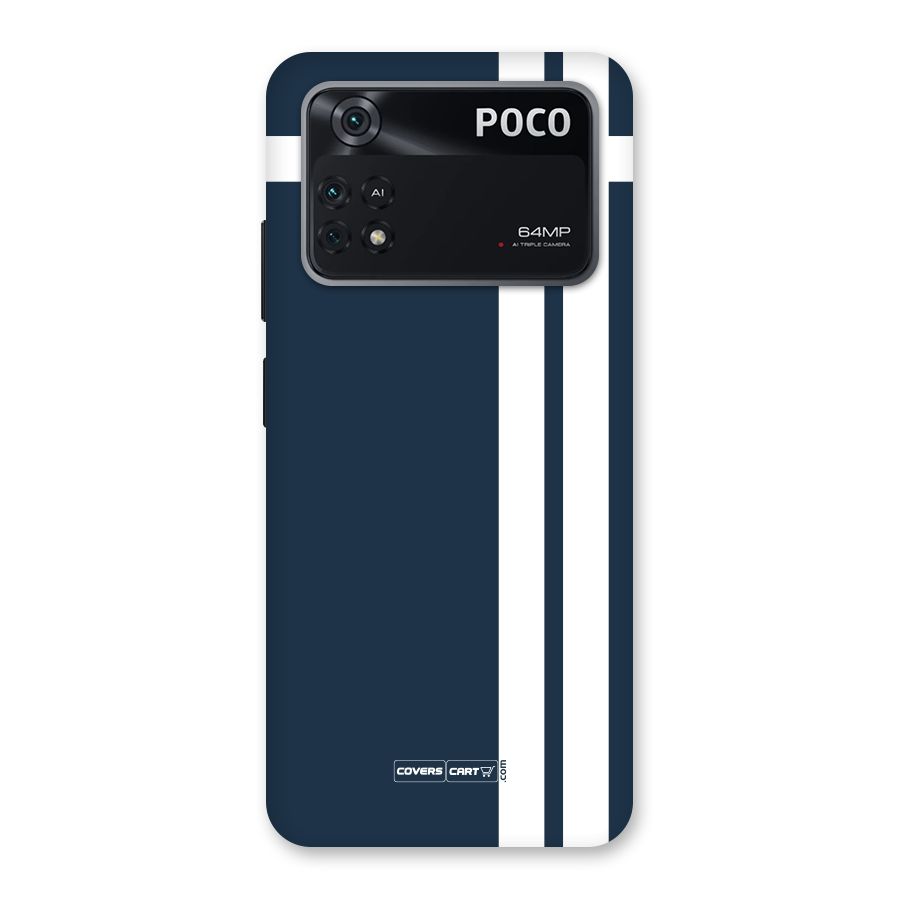 Blue and White Back Case for Poco M4 Pro 4G