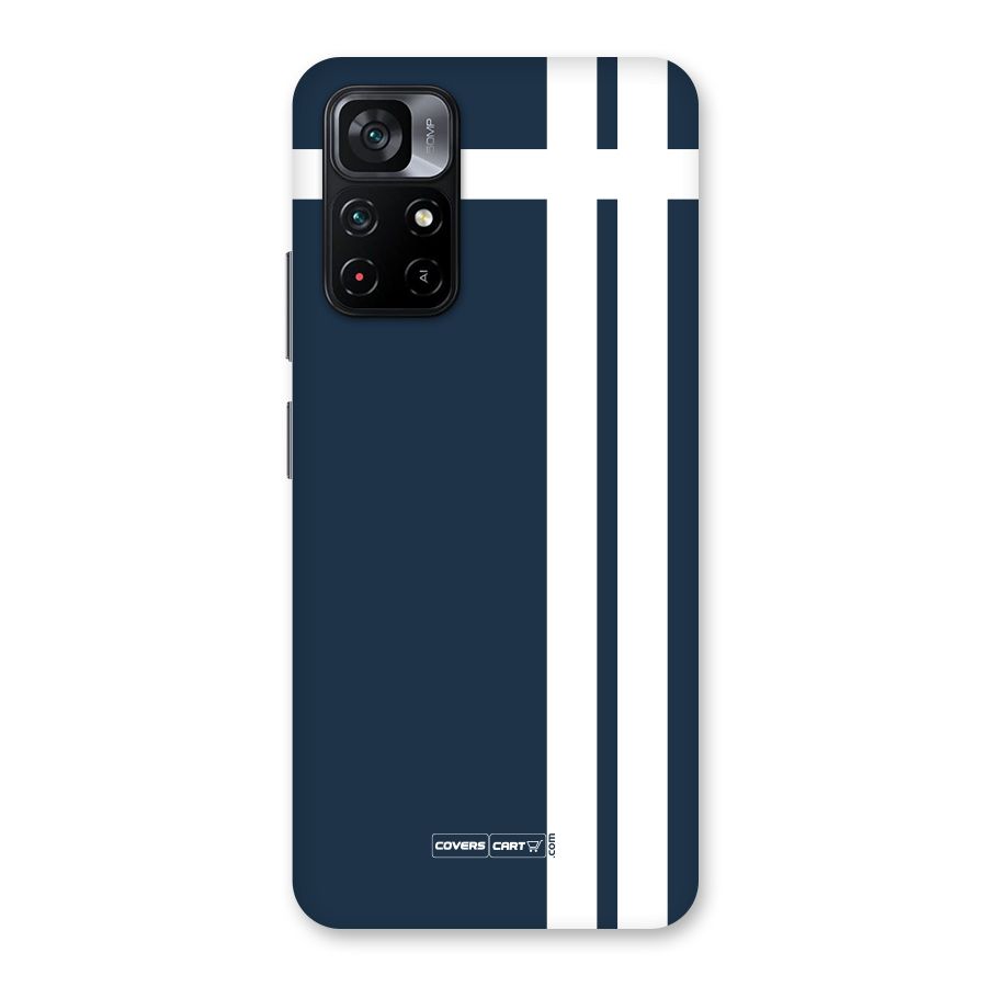 Blue and White Back Case for Poco M4 Pro 5G