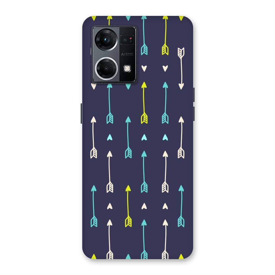 Boho Arrow Pattern Glass Back Case for Oppo F21 Pro 5G