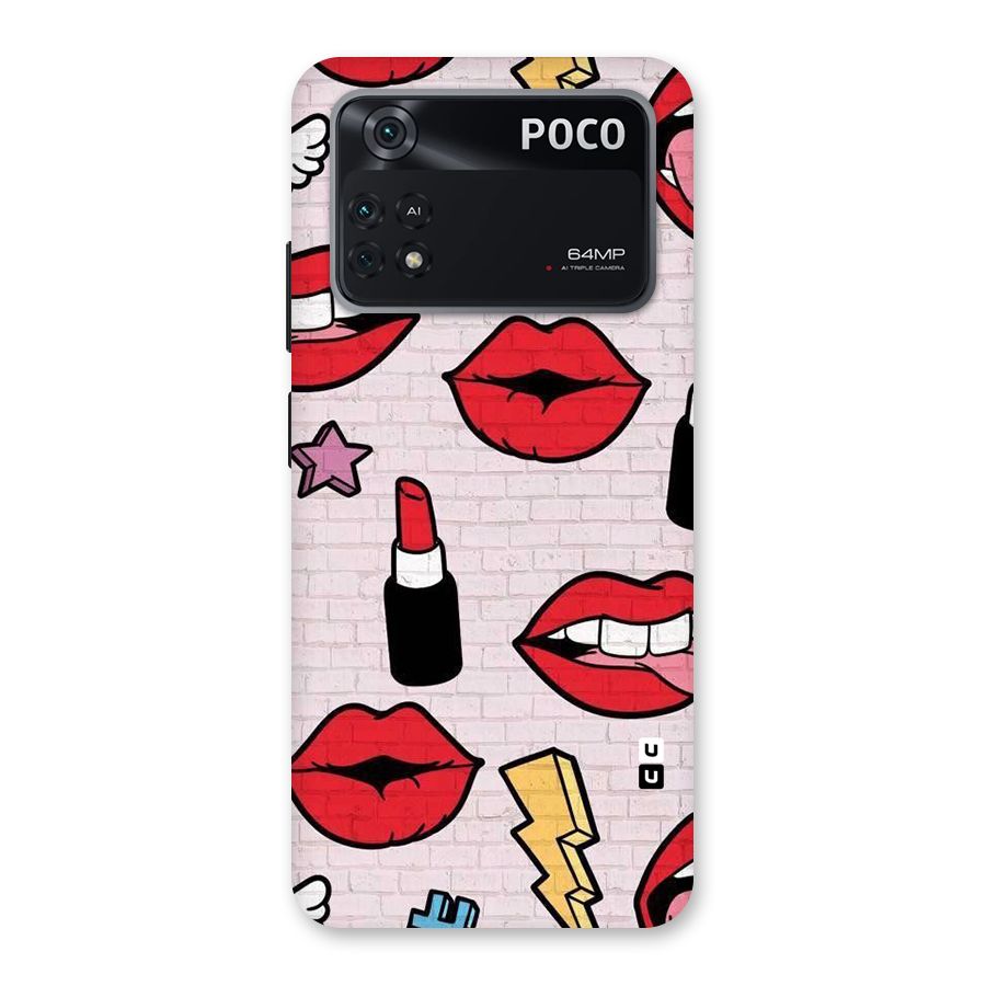Bold Red Back Case for Poco M4 Pro 4G