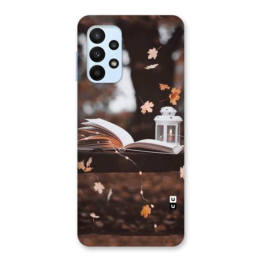 Book and Fall Leaves Back Case for Galaxy A23