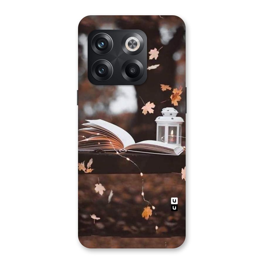 Book and Fall Leaves Back Case for OnePlus 10T