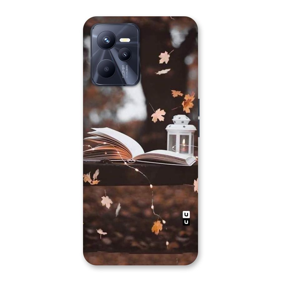 Book and Fall Leaves Back Case for Realme C35