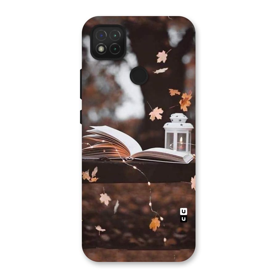 Book and Fall Leaves Back Case for Redmi 9 Activ