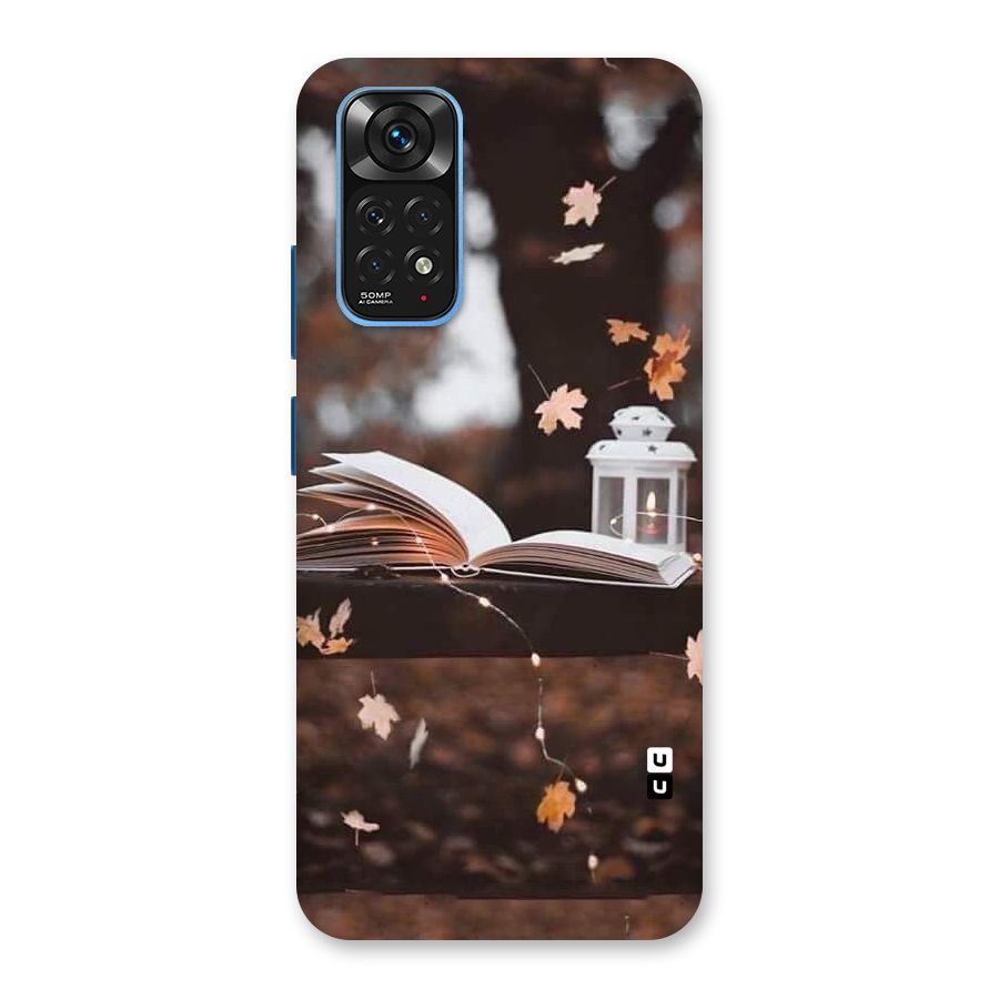 Book and Fall Leaves Back Case for Redmi Note 11S