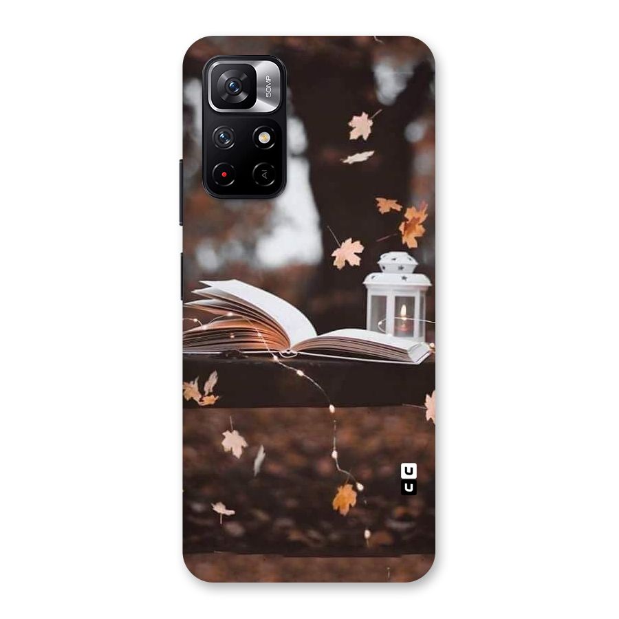 Book and Fall Leaves Back Case for Redmi Note 11T 5G