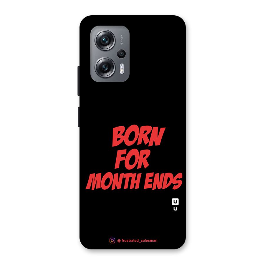 Born for Month Ends Black Back Case for Redmi K50i