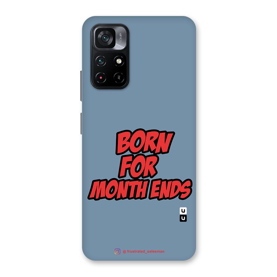 Born for Month Ends SteelBlue Back Case for Poco M4 Pro 5G
