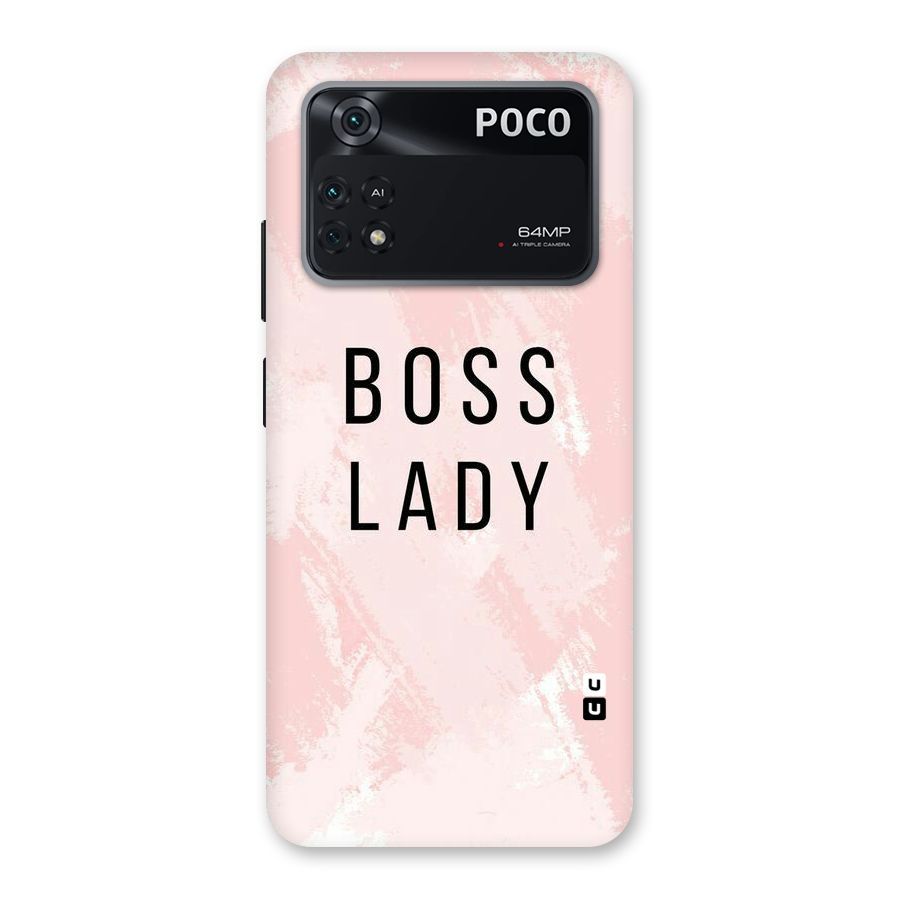 Boss Lady Pink Back Case for Poco M4 Pro 4G