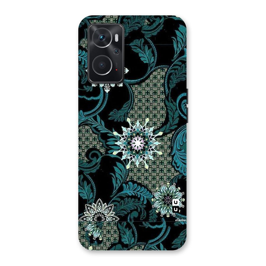 Bottle Green Floral Back Case for Oppo K10 4G