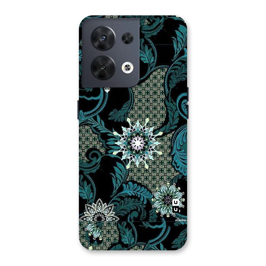 Bottle Green Floral Back Case for Oppo Reno8 5G