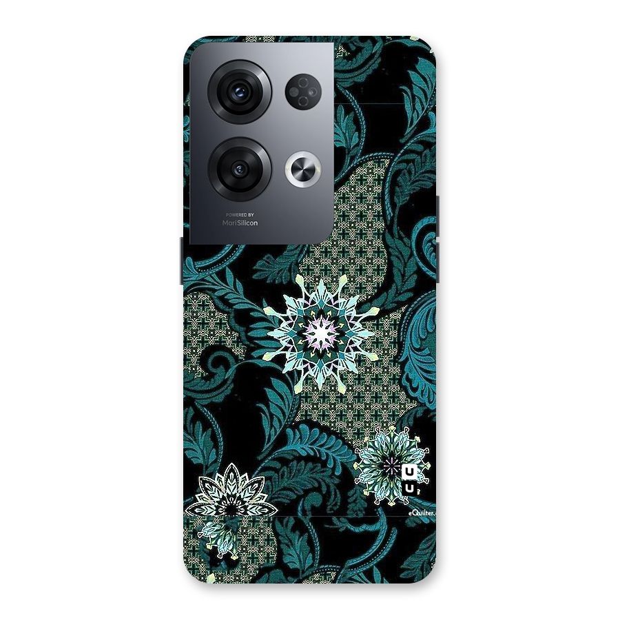 Bottle Green Floral Back Case for Oppo Reno8 Pro 5G