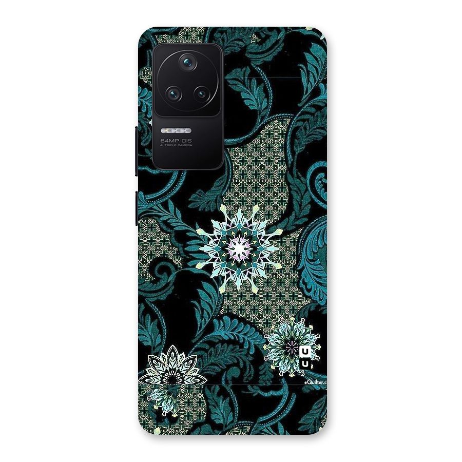 Bottle Green Floral Back Case for Poco F4 5G