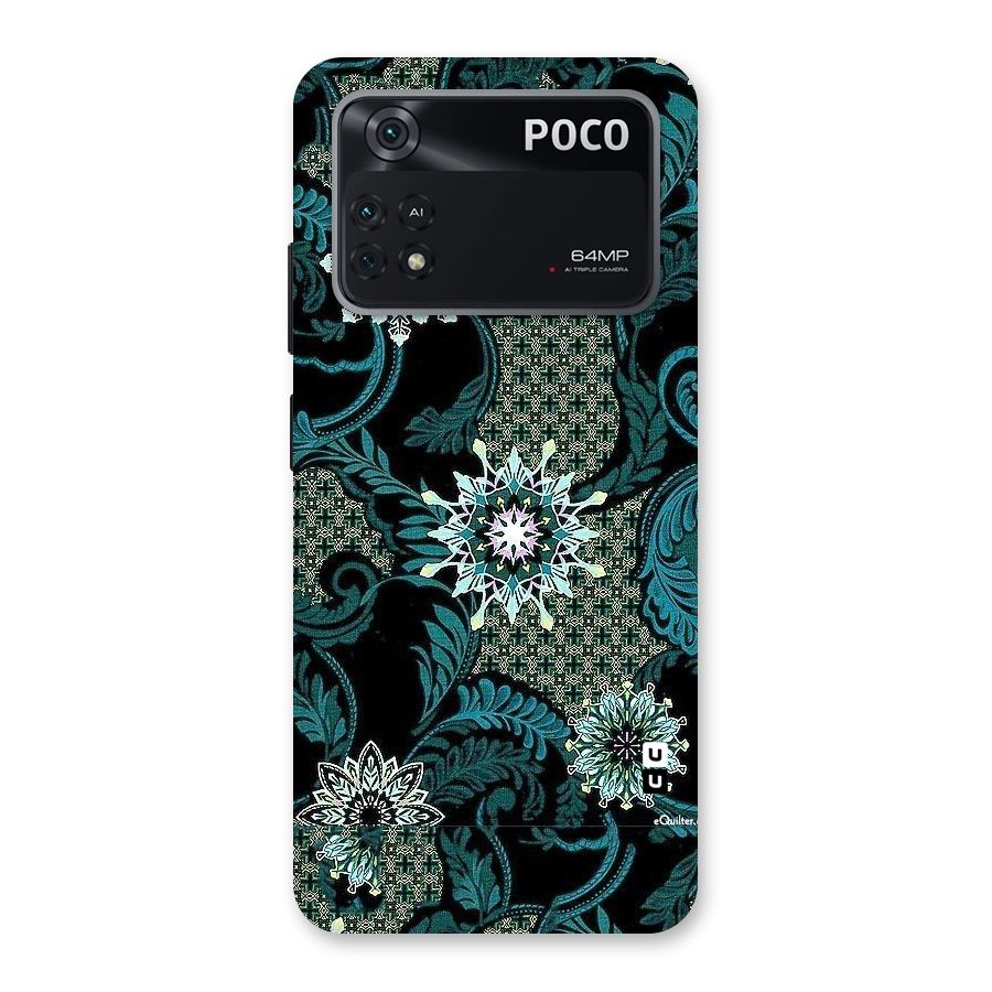 Bottle Green Floral Back Case for Poco M4 Pro 4G