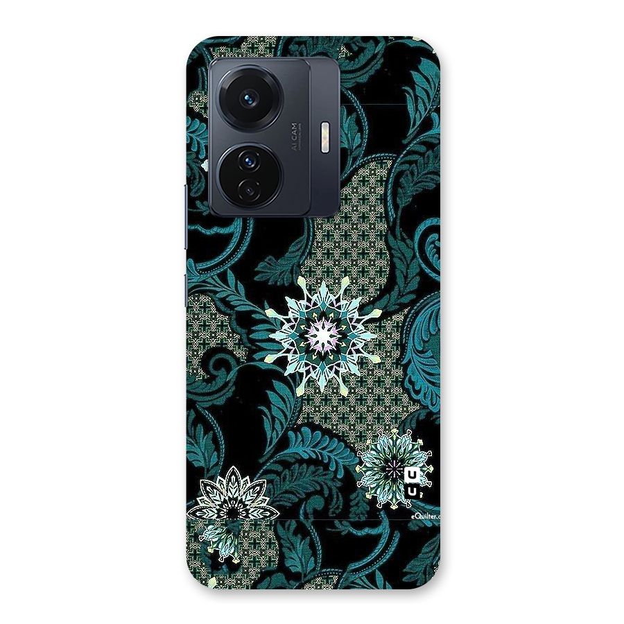 Bottle Green Floral Back Case for Vivo T1 Pro