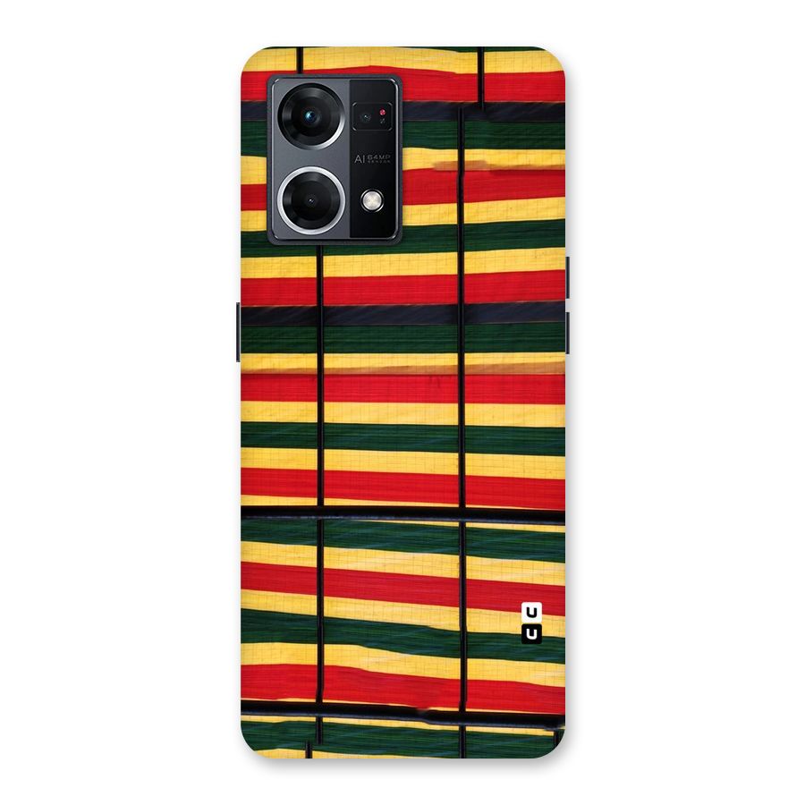 Bright Colors Lines Glass Back Case for Oppo F21 Pro 5G