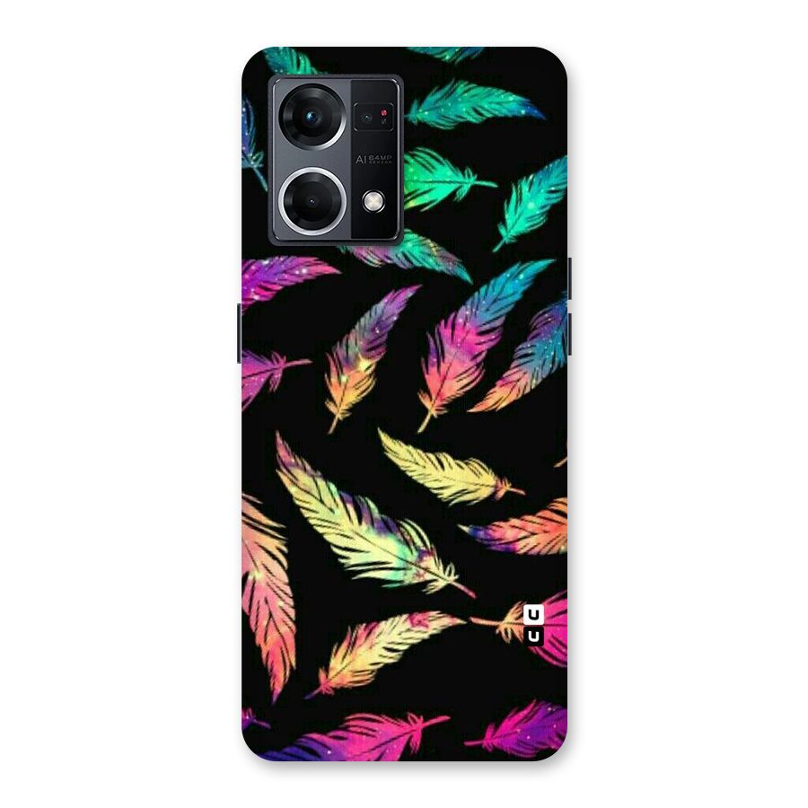 Bright Feathers Glass Back Case for Oppo F21 Pro 5G