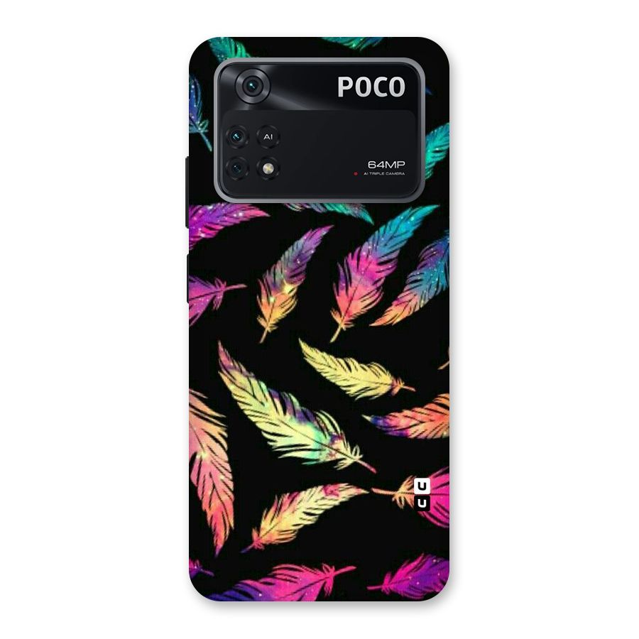 Bright Feathers Back Case for Poco M4 Pro 4G