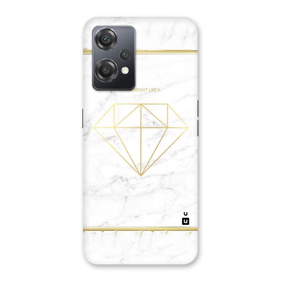 Bright Gold Diamond Back Case for OnePlus Nord CE 2 Lite 5G