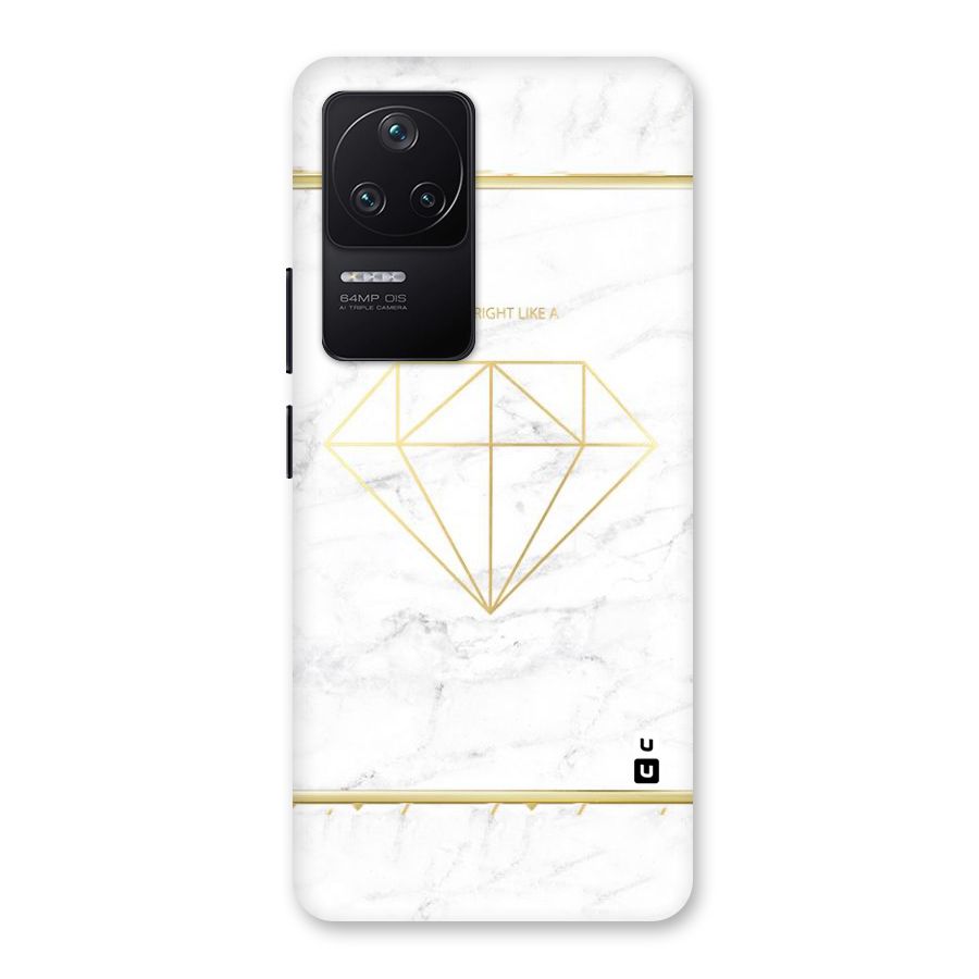 Bright Gold Diamond Back Case for Poco F4 5G