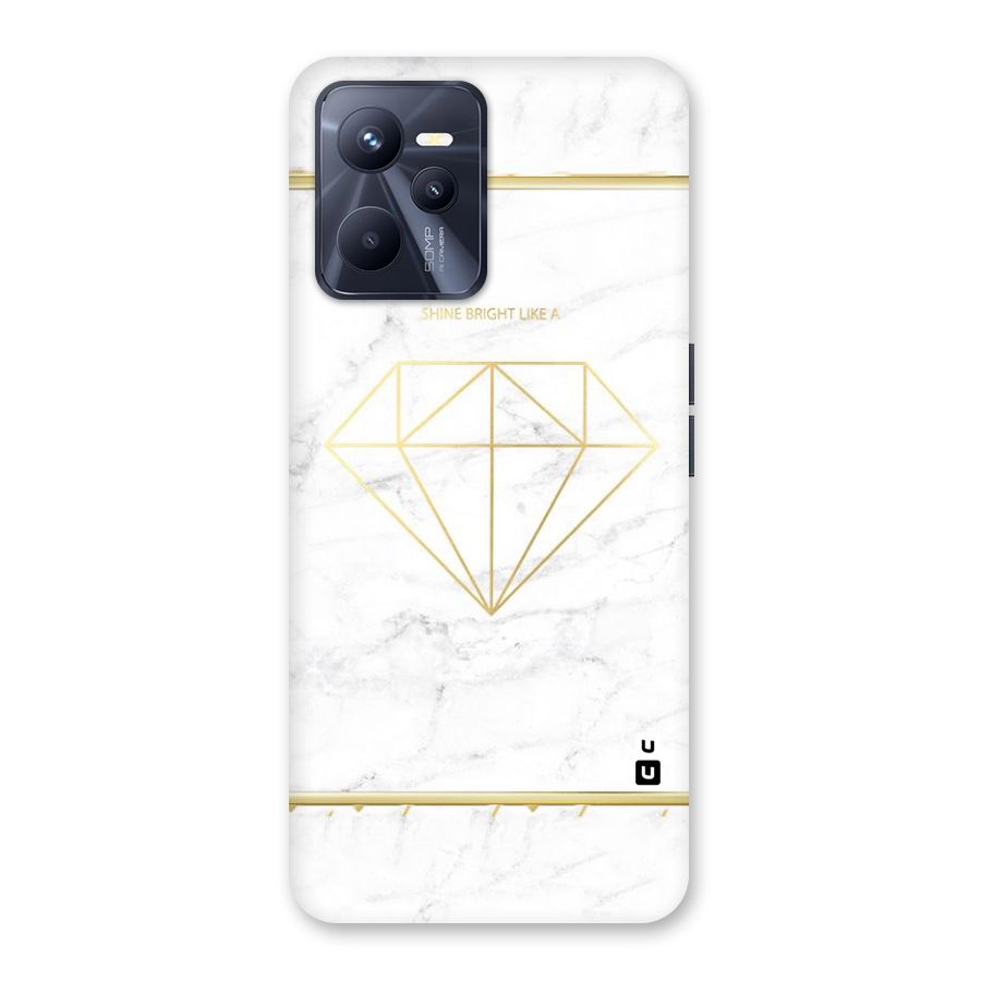 Bright Gold Diamond Back Case for Realme C35