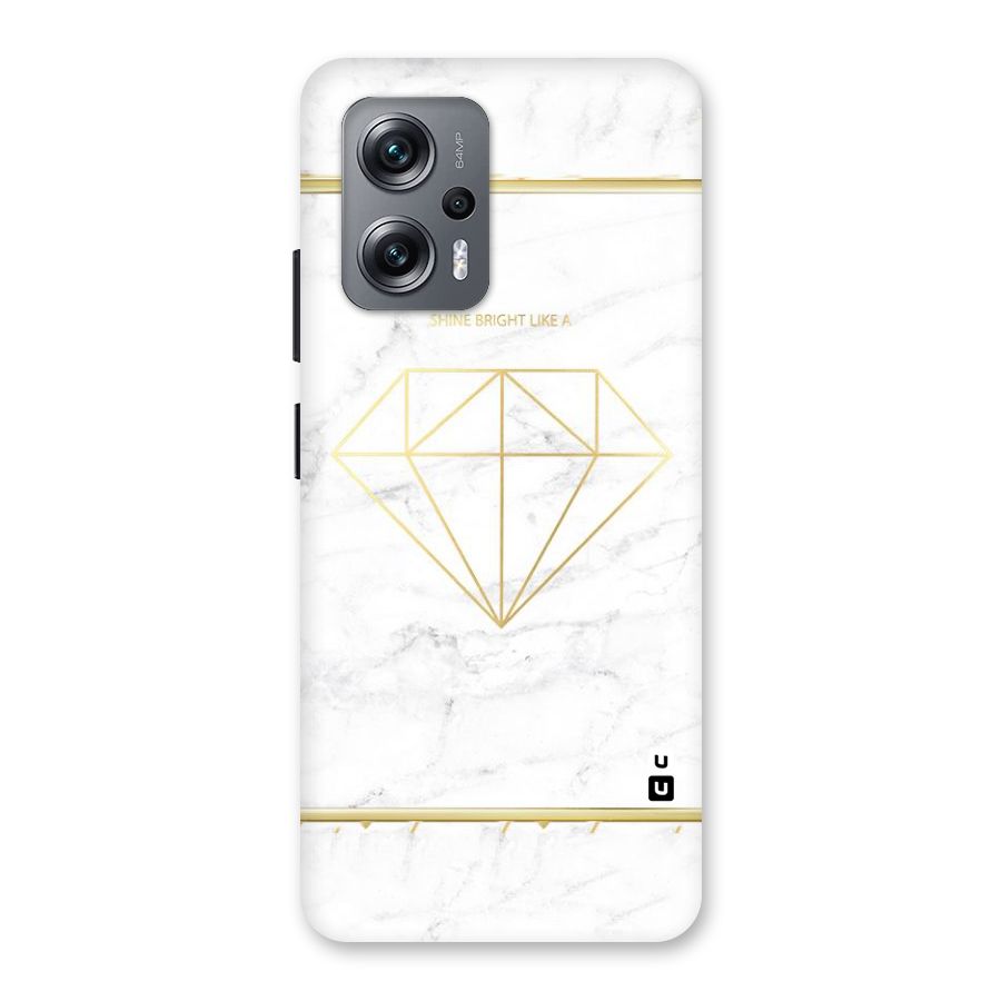 Bright Gold Diamond Back Case for Redmi K50i