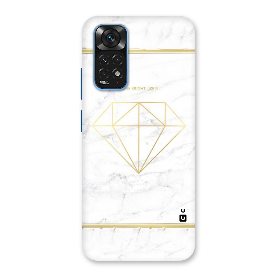 Bright Gold Diamond Back Case for Redmi Note 11S