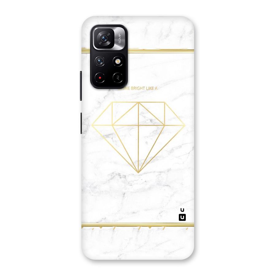 Bright Gold Diamond Back Case for Redmi Note 11T 5G