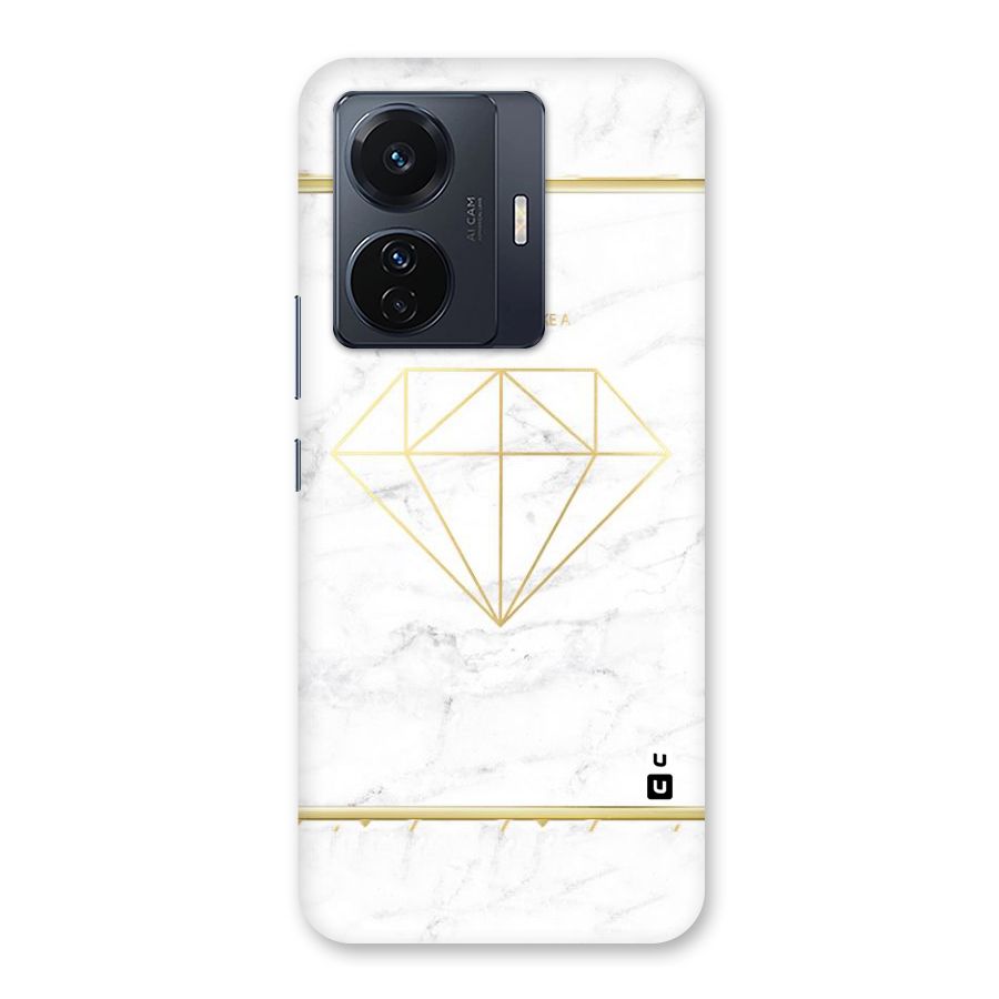Bright Gold Diamond Back Case for Vivo T1 Pro