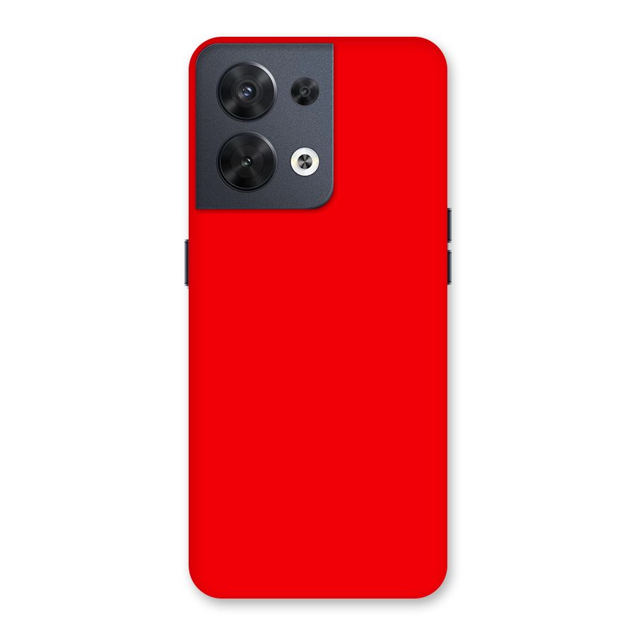 Bright Red Back Case for Oppo Reno8 5G