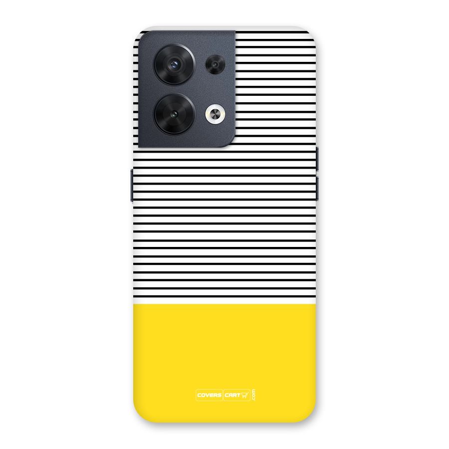 Bright Yellow Stripes Back Case for Oppo Reno8 5G