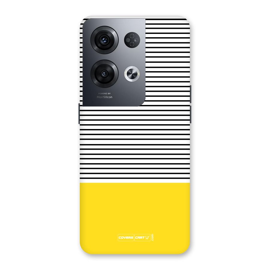 Bright Yellow Stripes Back Case for Oppo Reno8 Pro 5G