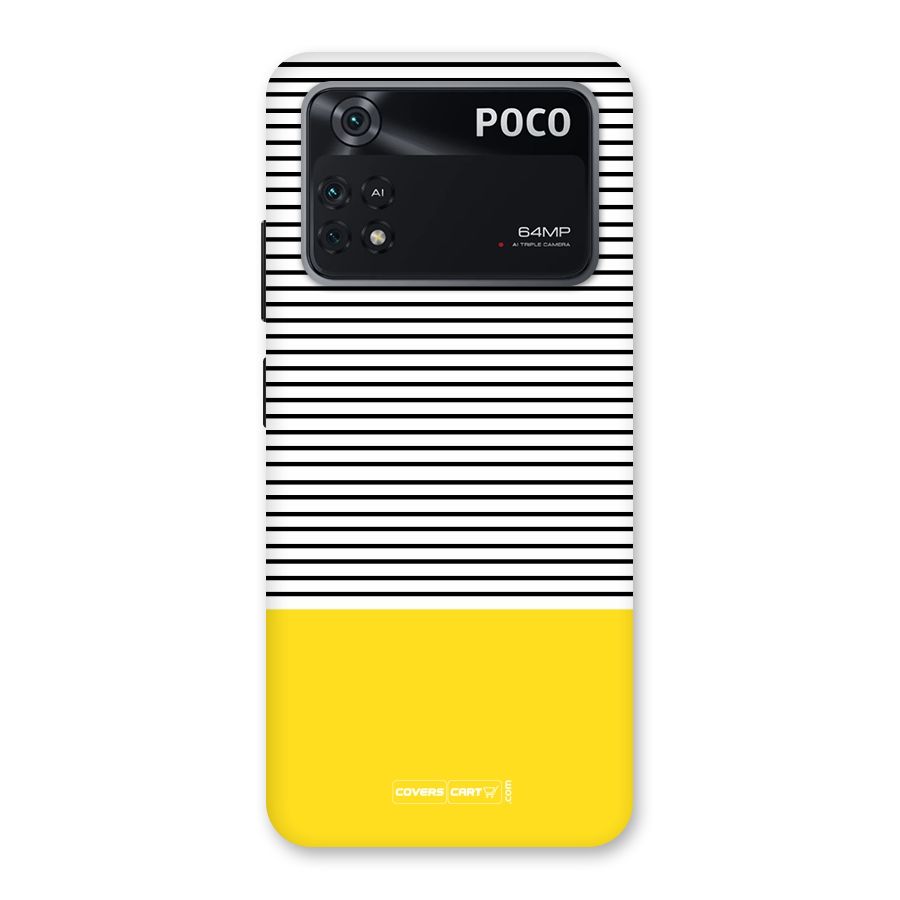 Bright Yellow Stripes Back Case for Poco M4 Pro 4G