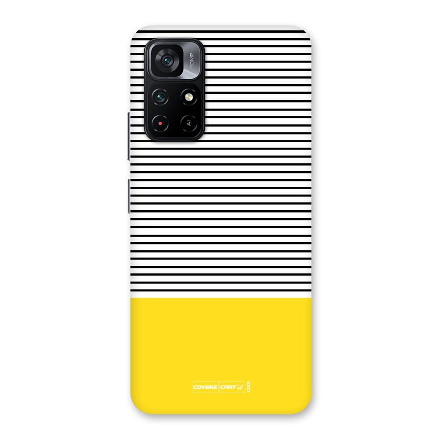 Bright Yellow Stripes Back Case for Poco M4 Pro 5G