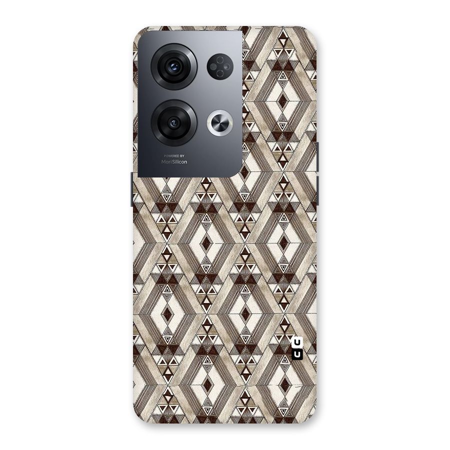 Brown Abstract Design Back Case for Oppo Reno8 Pro 5G