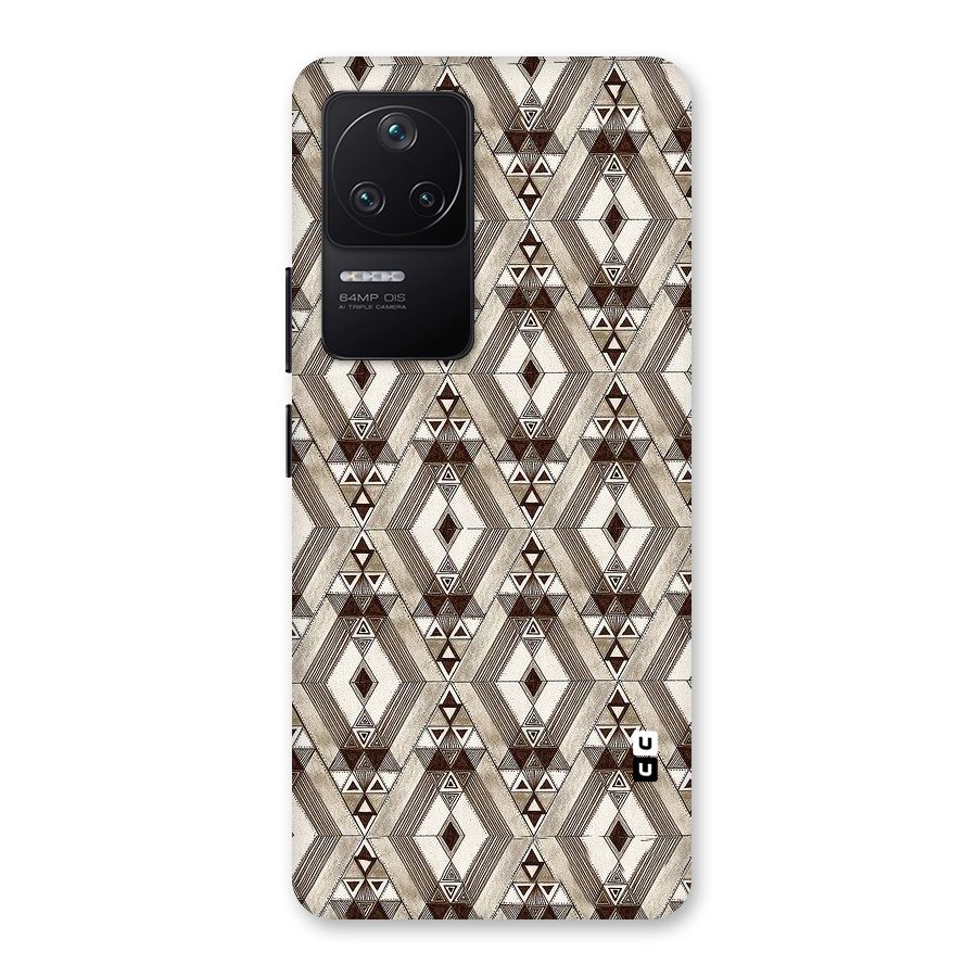 Brown Abstract Design Back Case for Poco F4 5G