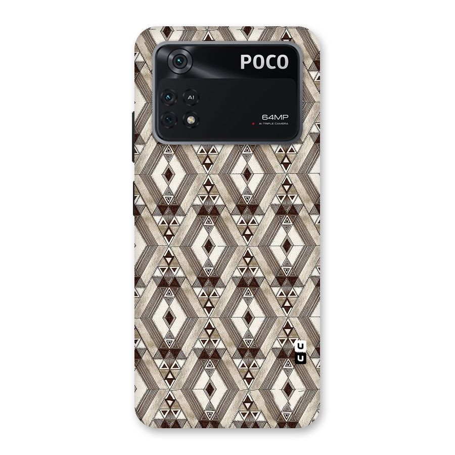 Brown Abstract Design Back Case for Poco M4 Pro 4G