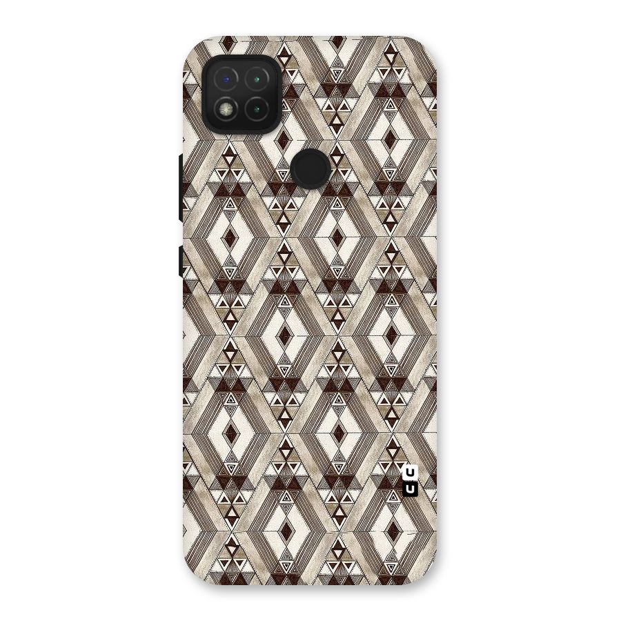 Brown Abstract Design Back Case for Redmi 9 Activ