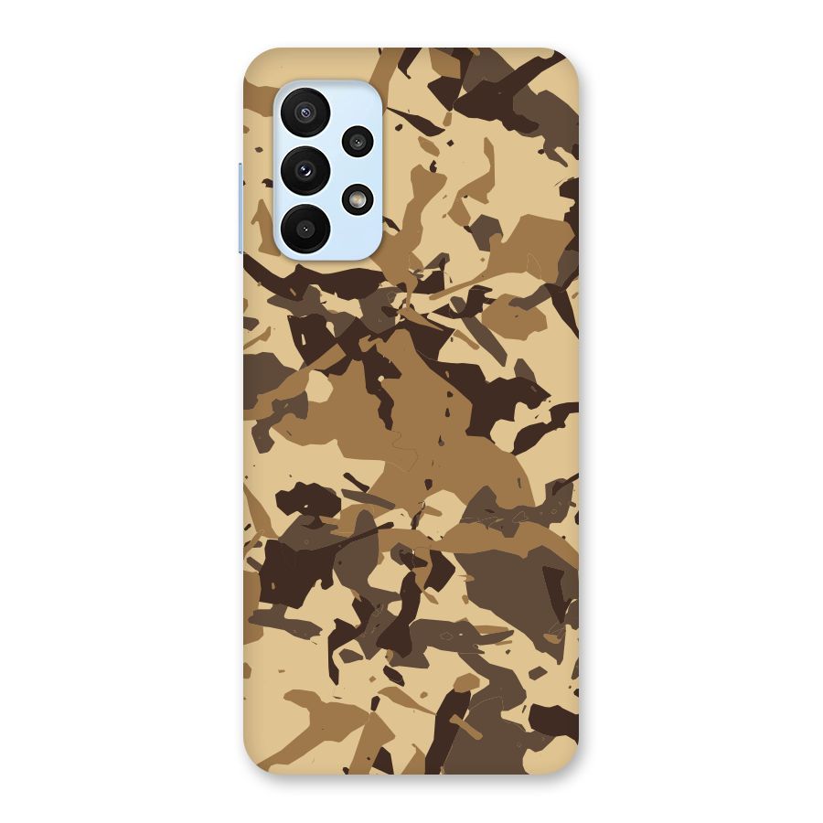 Brown Camouflage Army Back Case for Galaxy A23