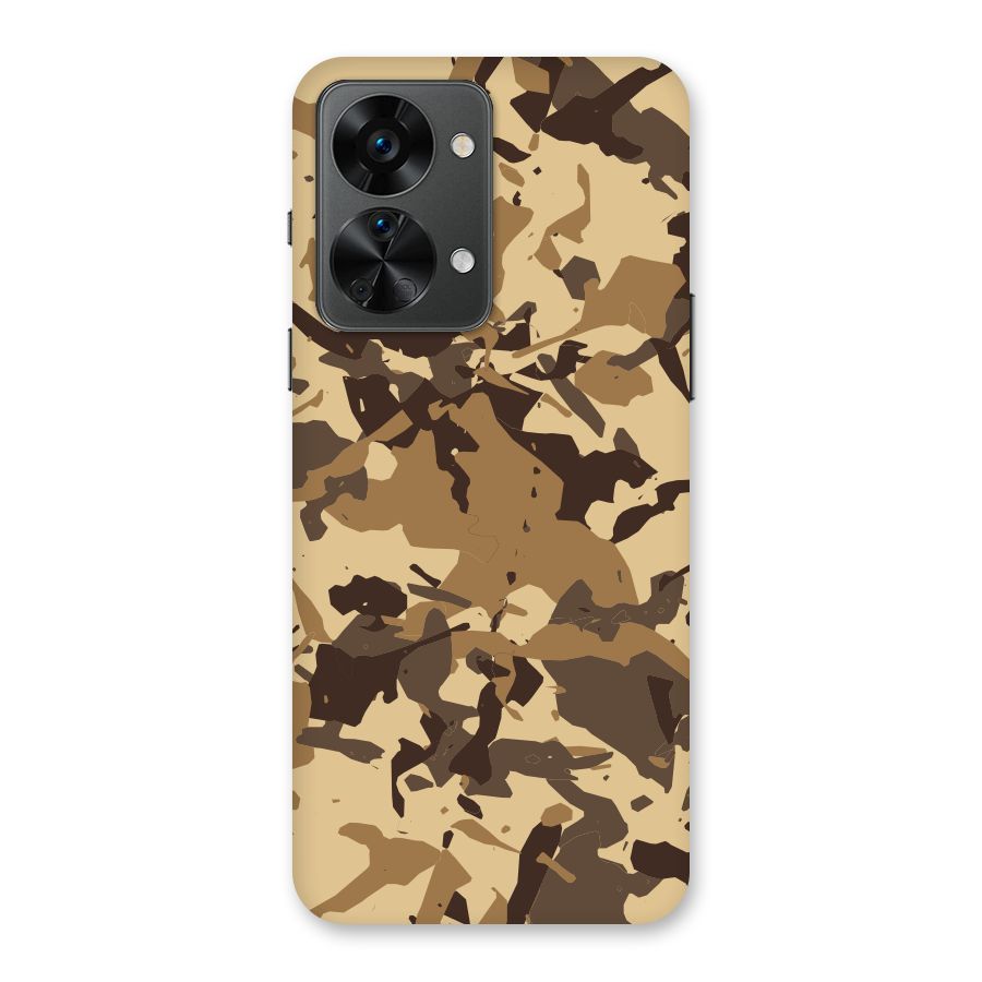 Brown Camouflage Army Back Case for OnePlus Nord 2T