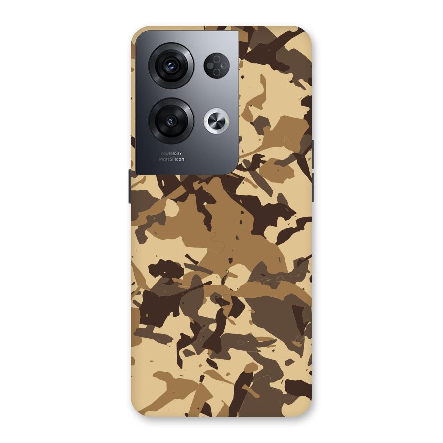 Brown Camouflage Army Back Case for Oppo Reno8 Pro 5G