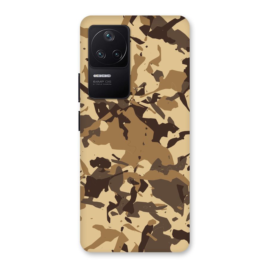 Brown Camouflage Army Back Case for Poco F4 5G