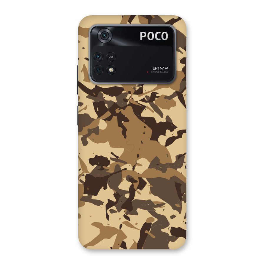 Brown Camouflage Army Back Case for Poco M4 Pro 4G
