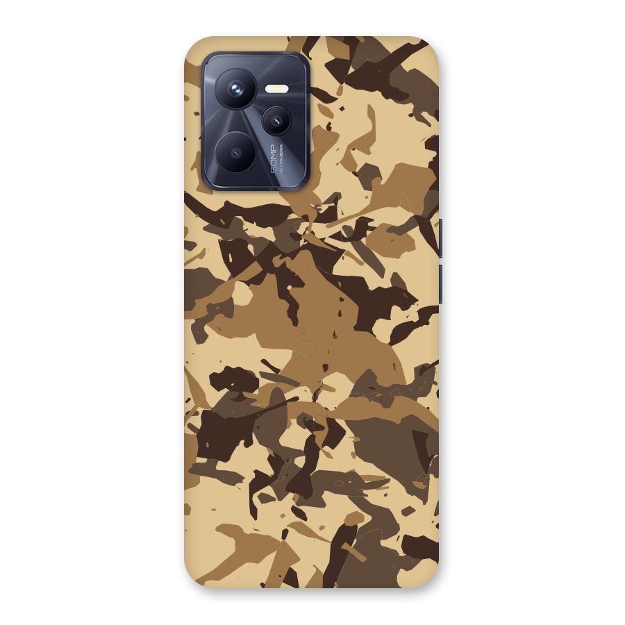 Brown Camouflage Army Back Case for Realme C35