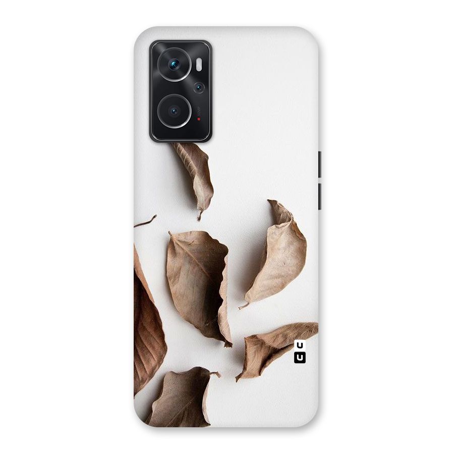 Brown Dusty Leaves Back Case for Oppo K10 4G