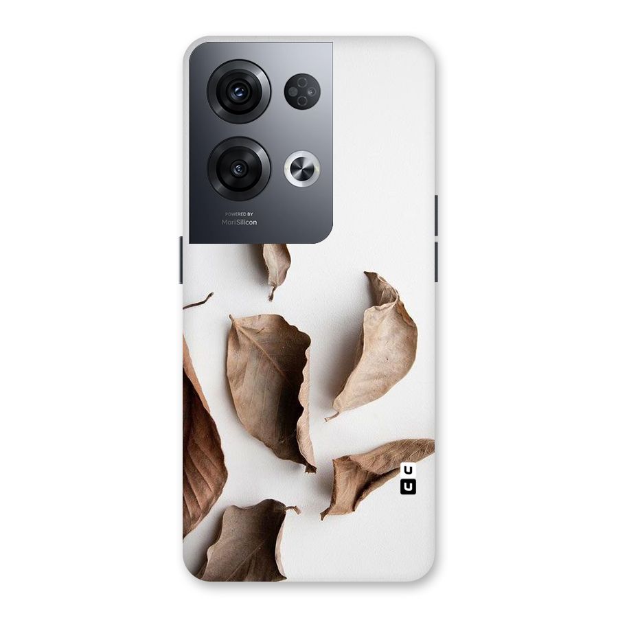 Brown Dusty Leaves Back Case for Oppo Reno8 Pro 5G